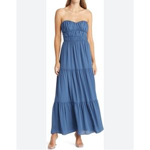 WAYF The Talia Tiered Strapless Dress